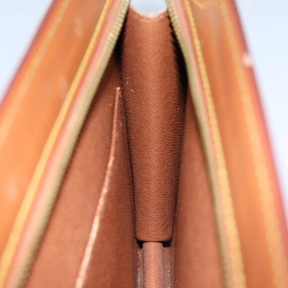 LOUIS VUITTON Epi Pochette Homme Clutch Bag Brown Zipang gold - Picture 14 of 16